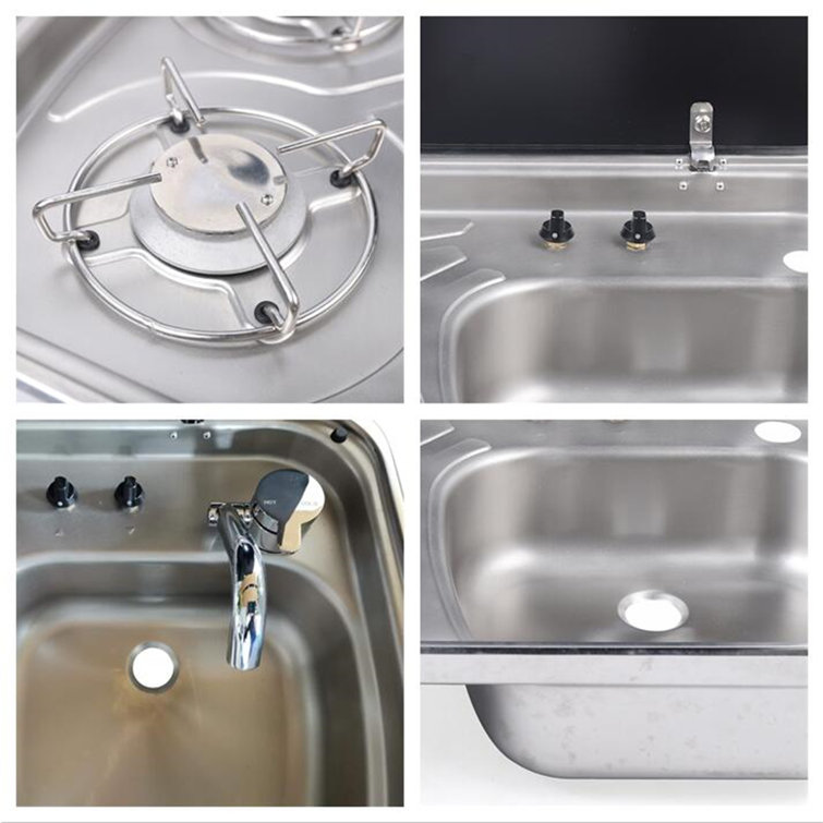 YINXIER Boat Caravan Camper 2 Burner Gas Stove Hob And Sink Combo